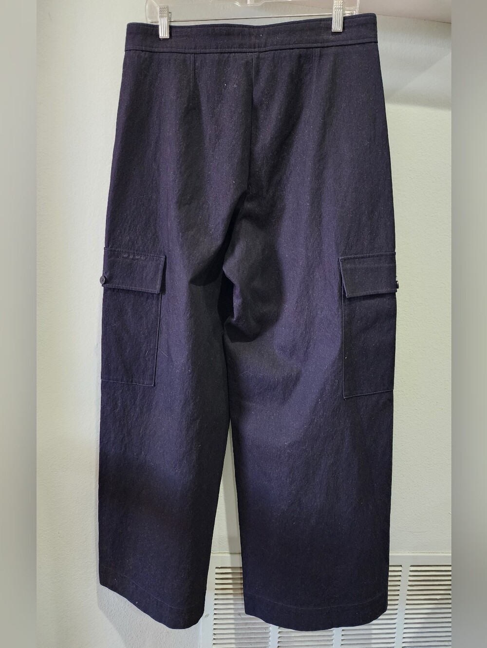 COS | Cropped Wide-Leg Cargo Trousers | Dark Navy Blue | Size 12 | NWOT - Picture 5 of 10